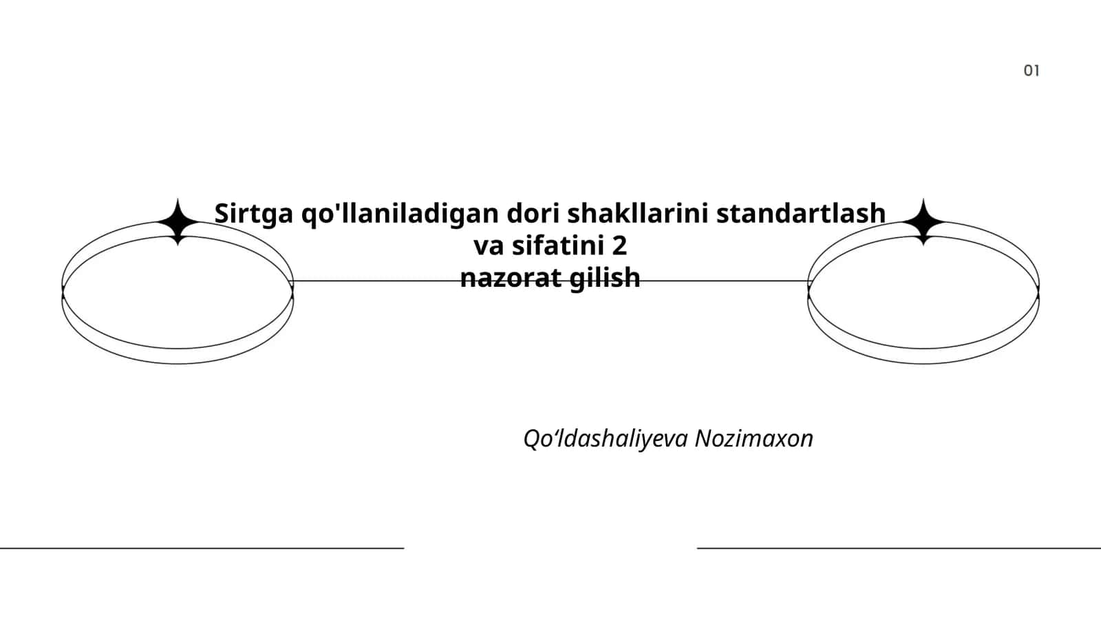 Sirtga qo'llaniladigan dori shakllarini standartlash va sifatini 2 nazorat gilish