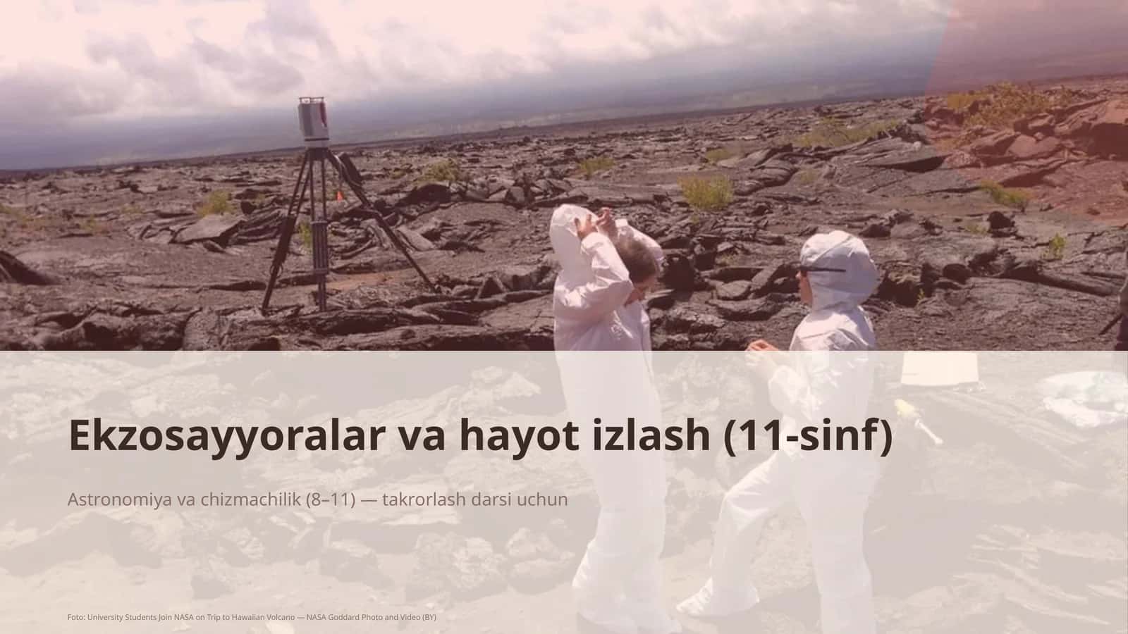 Ekzosayyoralar va hayot izlash (11-sinf)