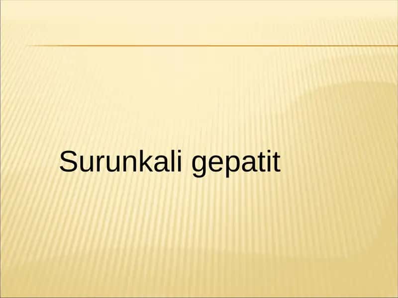 Surunkali Gepatit