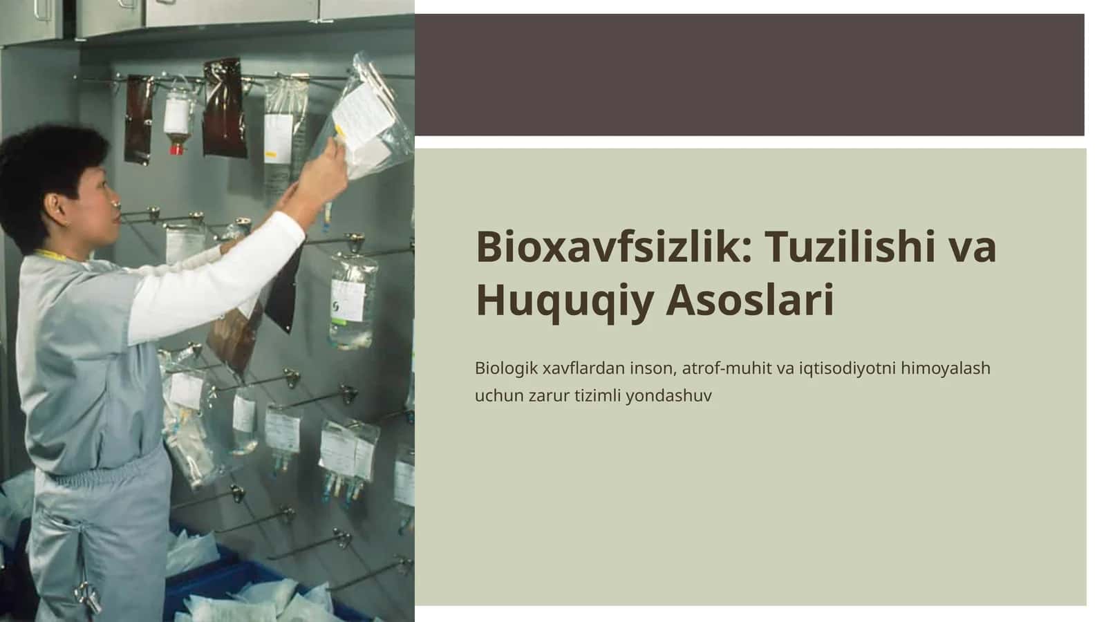 Bioxavfsizlik: Tuzilishi va Huquqiy Asoslari