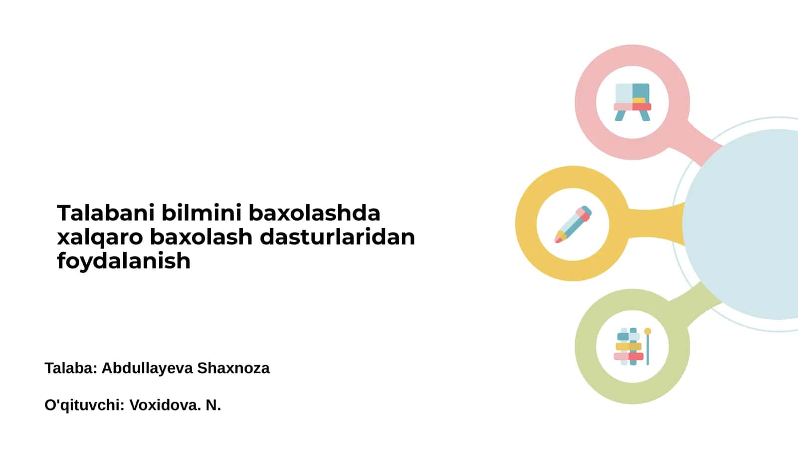 Talabani bilmini baxolashin esasları