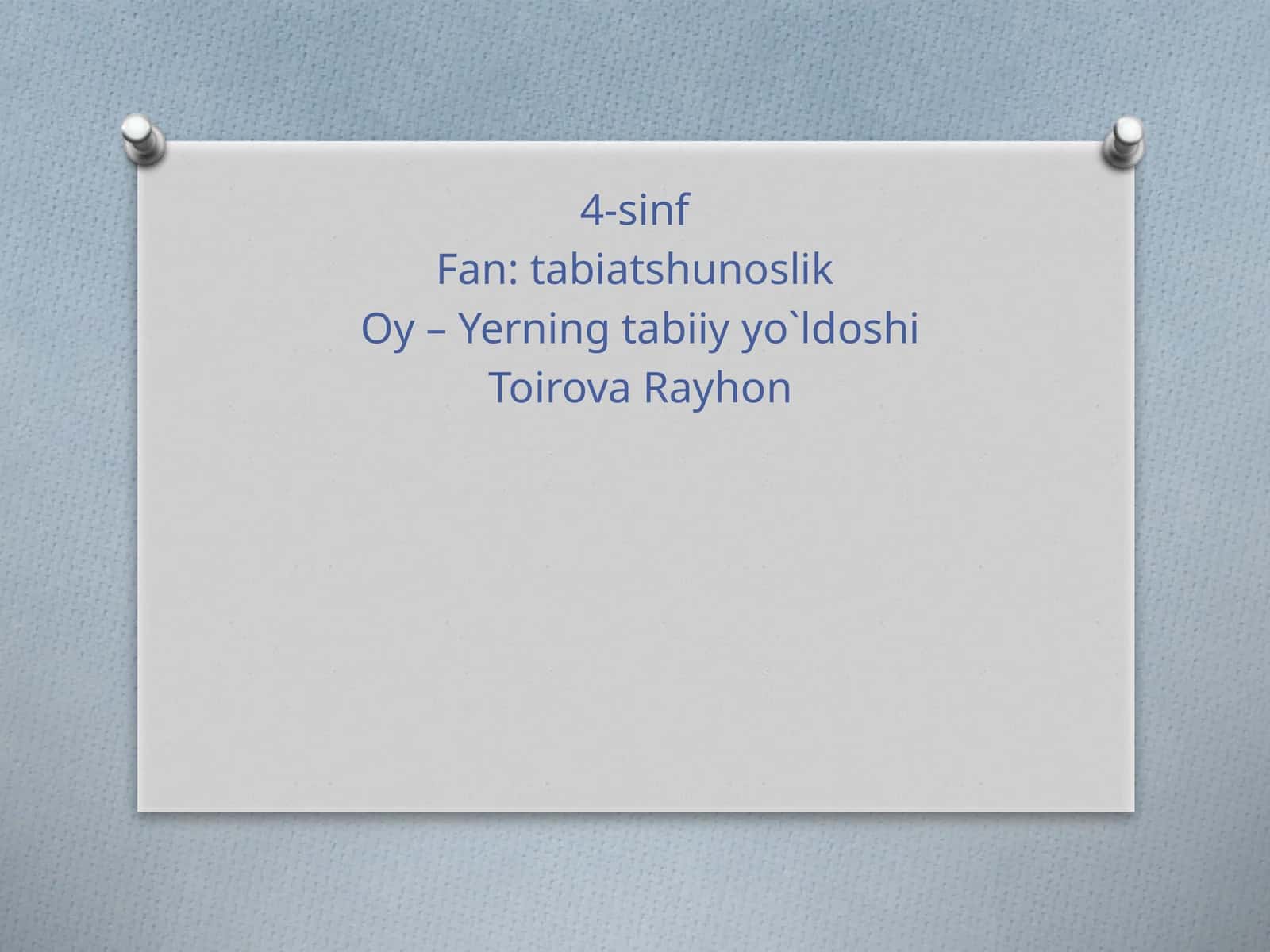 Oy – Yerning tabiiy yo`ldoshi
