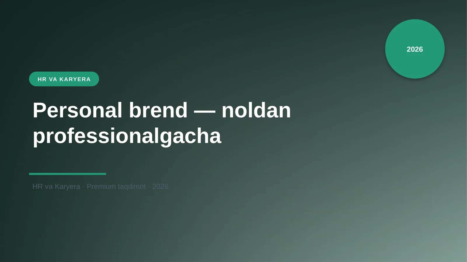 Personal brend — noldan professionalgacha