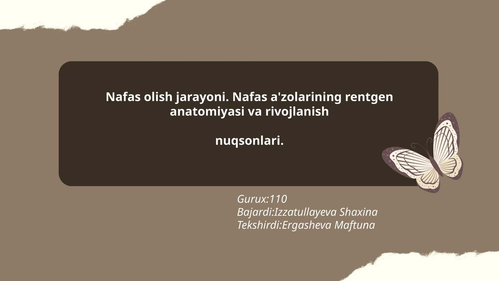 Nafas olish jarayoni