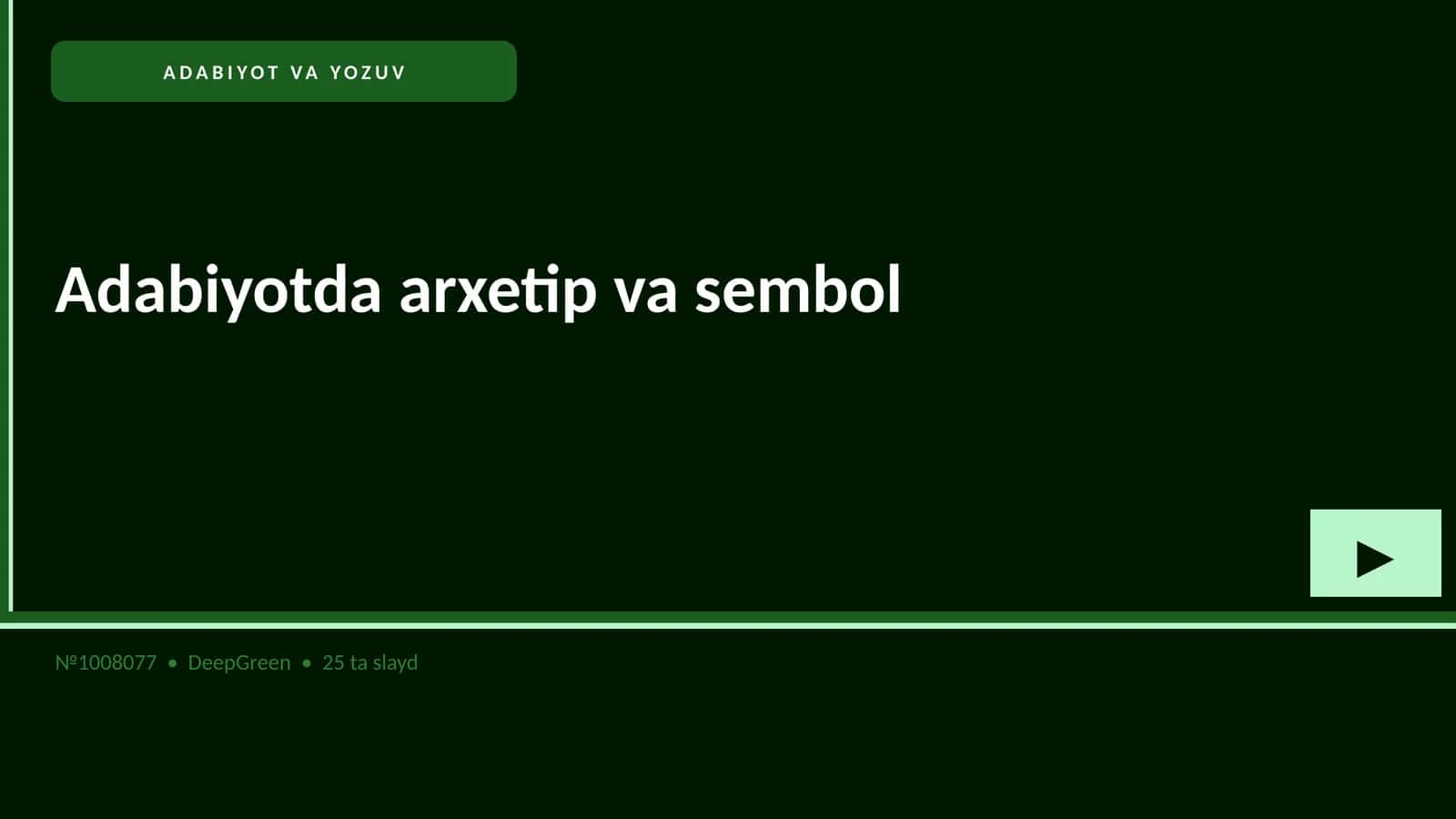 Adabiyotda arxetip va sembol