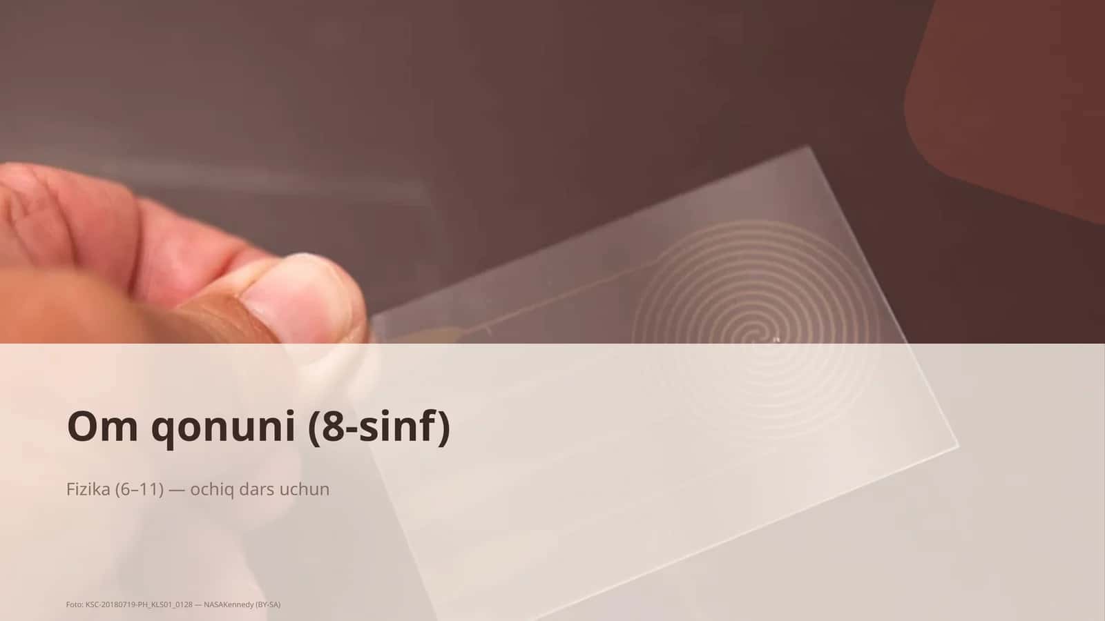 Om qonuni (8-sinf)
