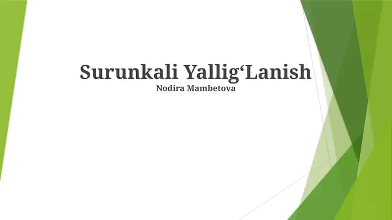Surunkali YalligʻLanish