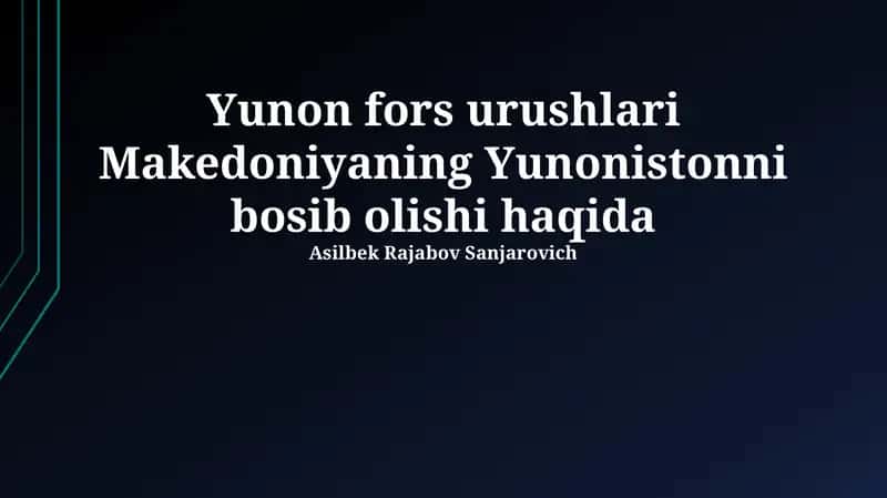 Yunon fors urushlari Makedoniyaning Yunonistonni bosib olishi haqida