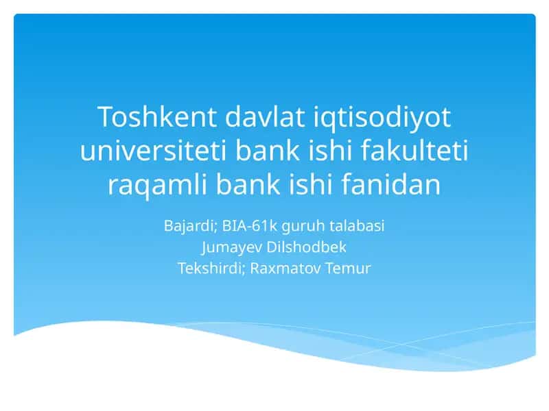 Raqamli Biznes Modeli