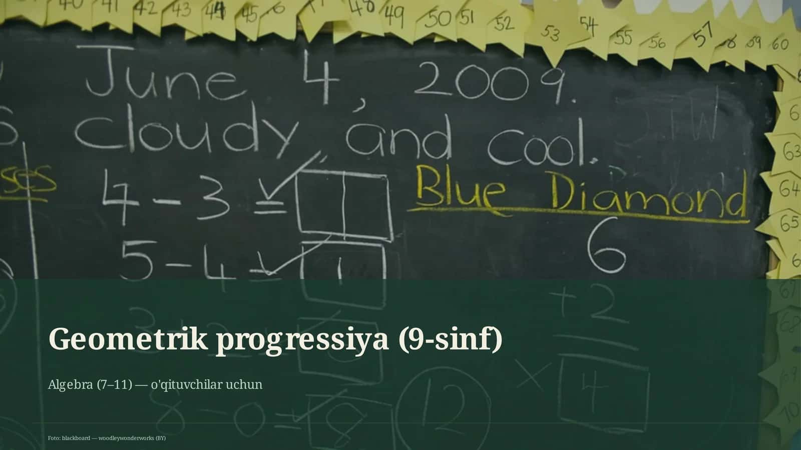Geometrik progressiya (9-sinf)