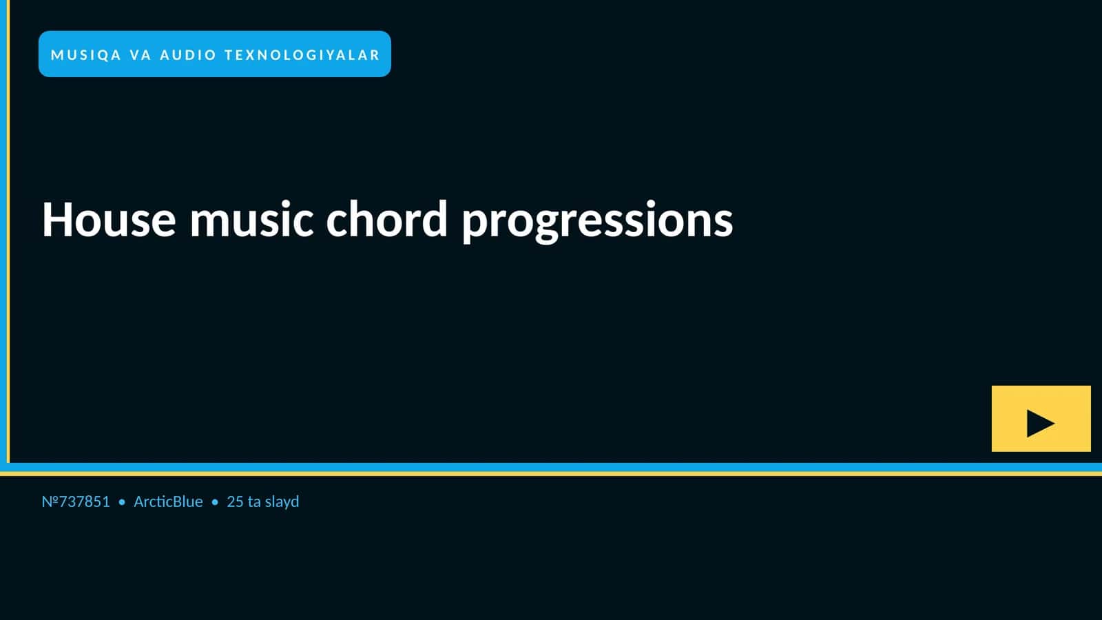 House music chord progressions