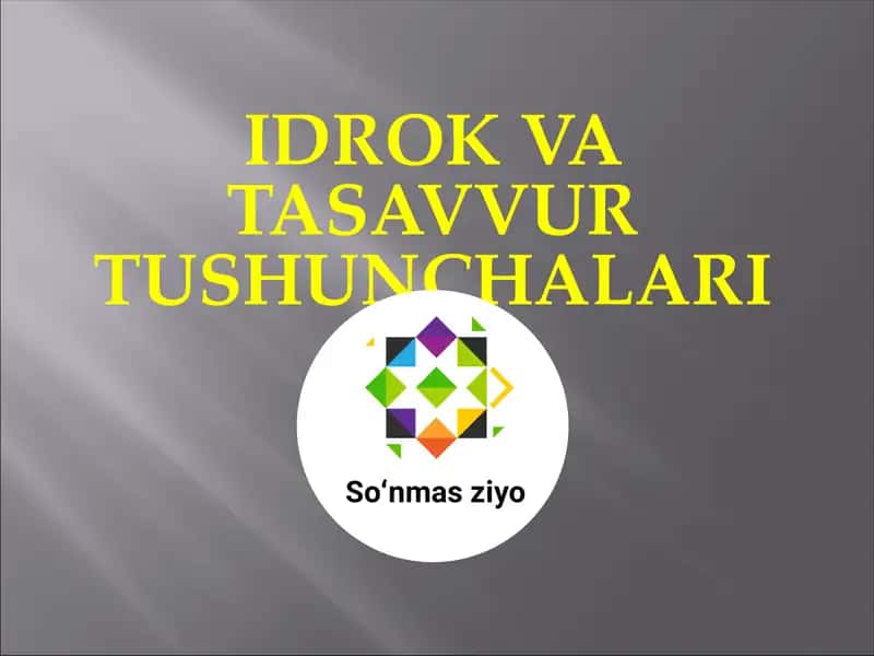 IDROK VA TASAVVUR TUSHUNCHALARI