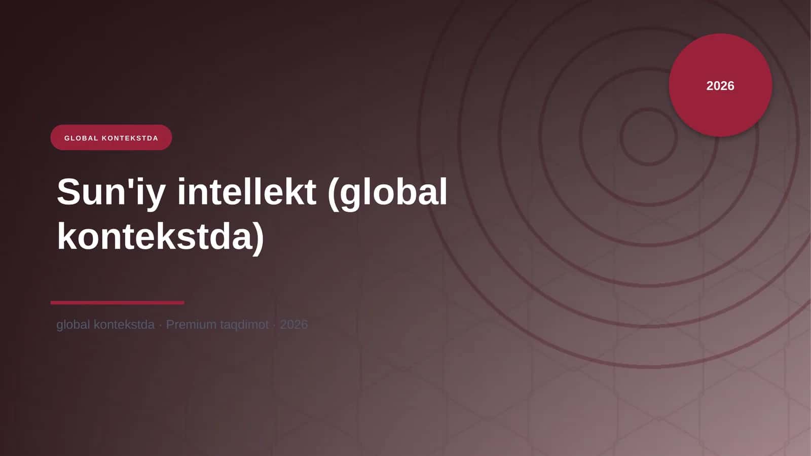 Sun'iy intellekt (global kontekstda)