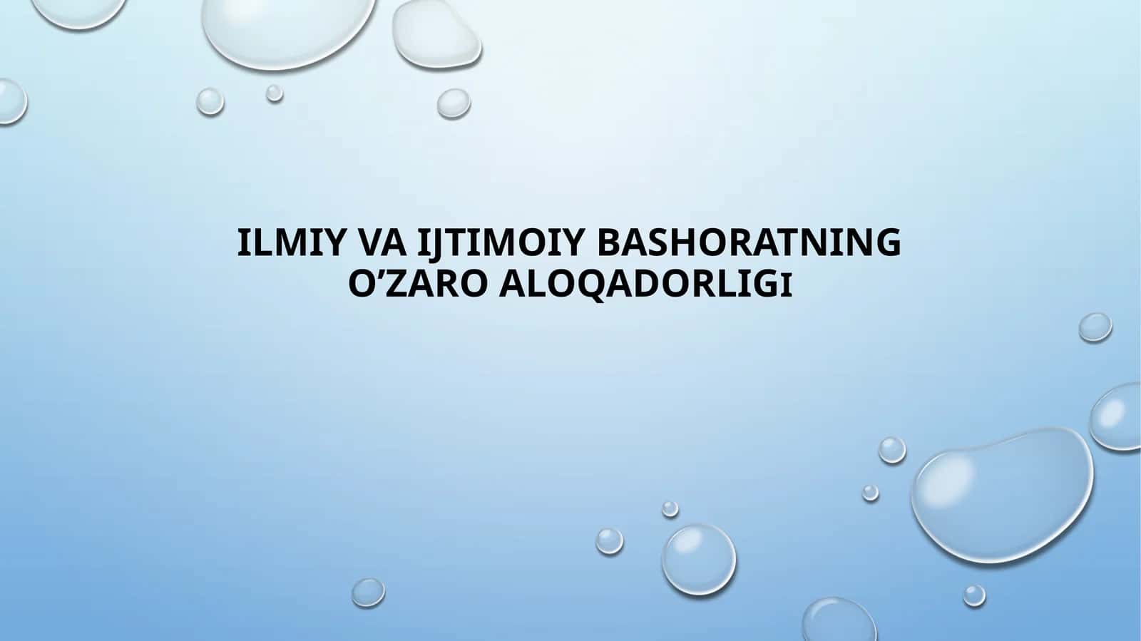 ilmiy va ijtimoiy bashoratning o’zaro aloqadorligi