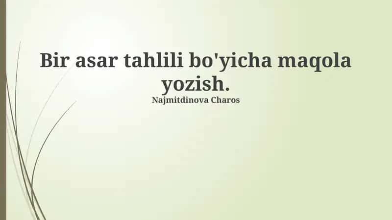 Tarixiy manbalar tahlili