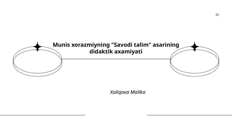 Munis Xorazmiyning "Savodi talim" asarining didaktik axamiyati
