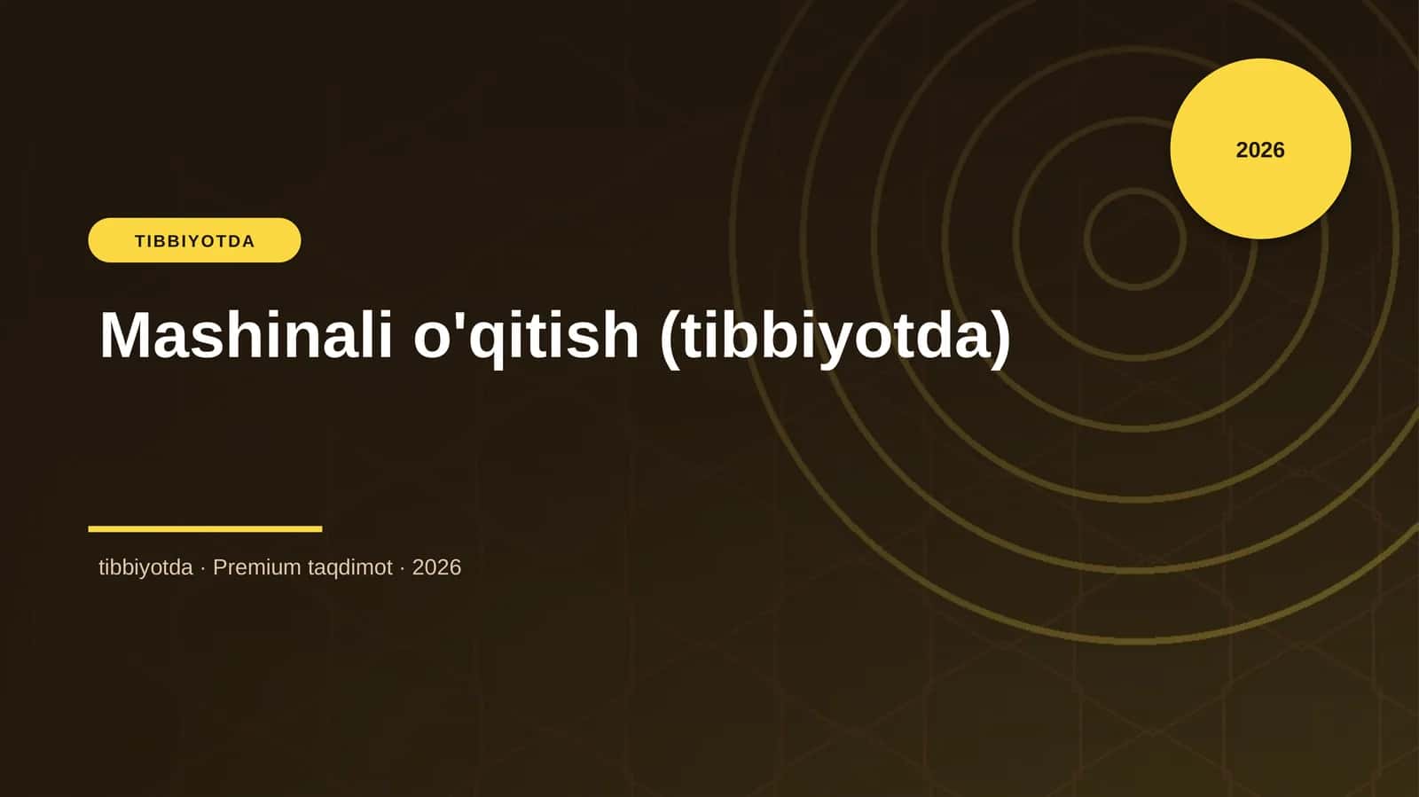 Mashinali o'qitish (tibbiyotda)