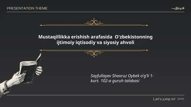 Mustaqillikka erishish arafasida O'zbekistonning ijtimoiy iqtisodiy va siyosiy ahvoli