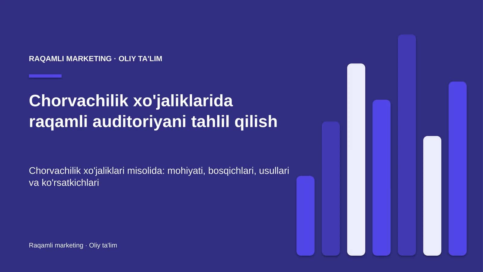 Raqamli auditoriyani tahlil qilish: mohiyati