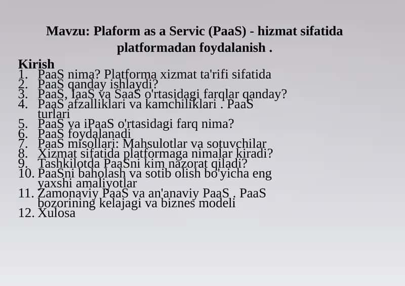 Plaformas aServic(PaaS)