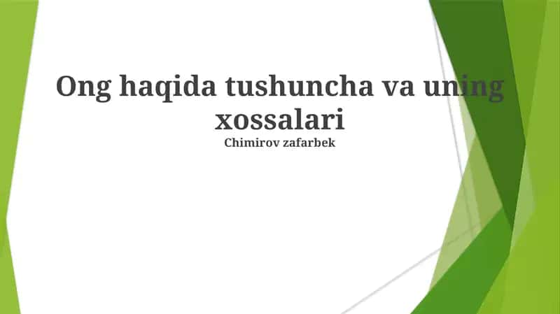 Asal ta'rifi va uning xossalari