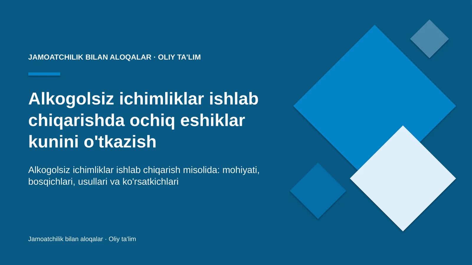 alkogolsiz ichimliklar ishlab chiqarishda ochiq eshiklar kunini o'tkazish 9123