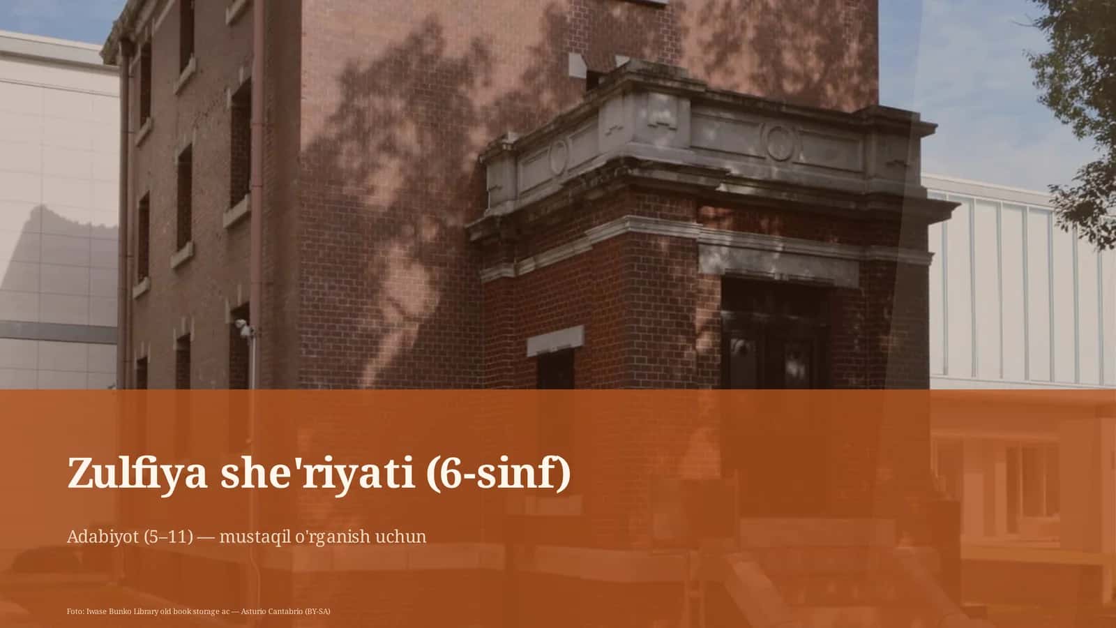 Zulfiya she'riyati (6-sinf)