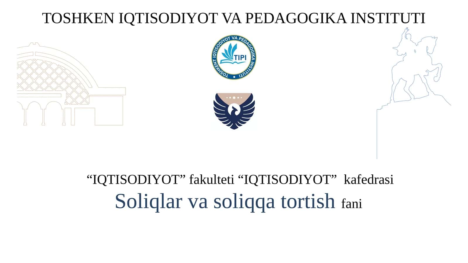 Soliqlar va soliq tortish fani