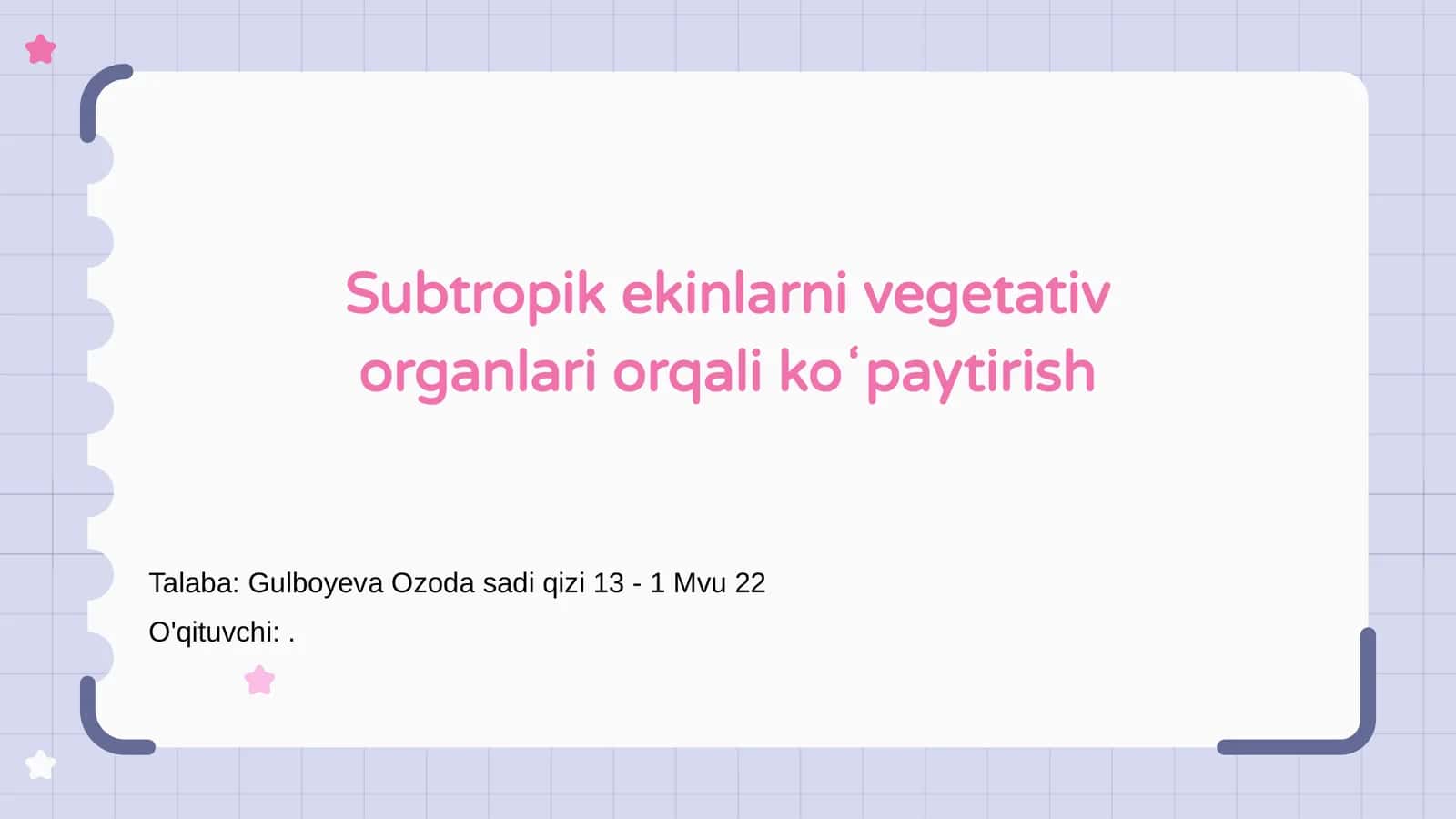 Subtropik ekinlarni vegetativ organlari orqali koʻpaytirish
