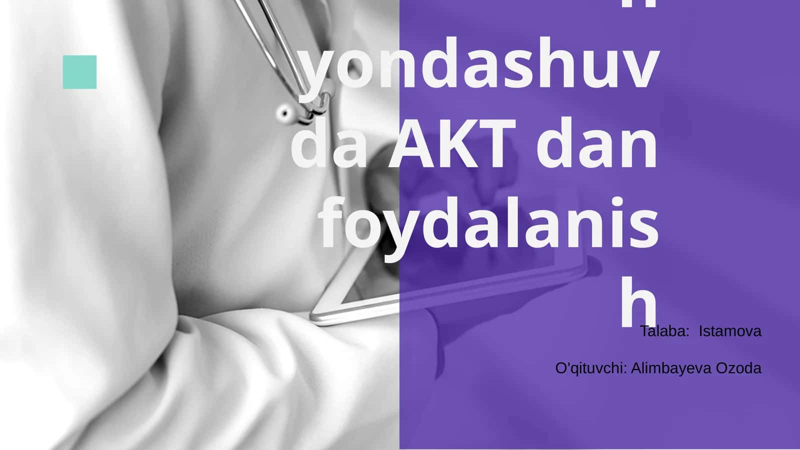 Innovatsion yondashuvda AKT dan foydalanish