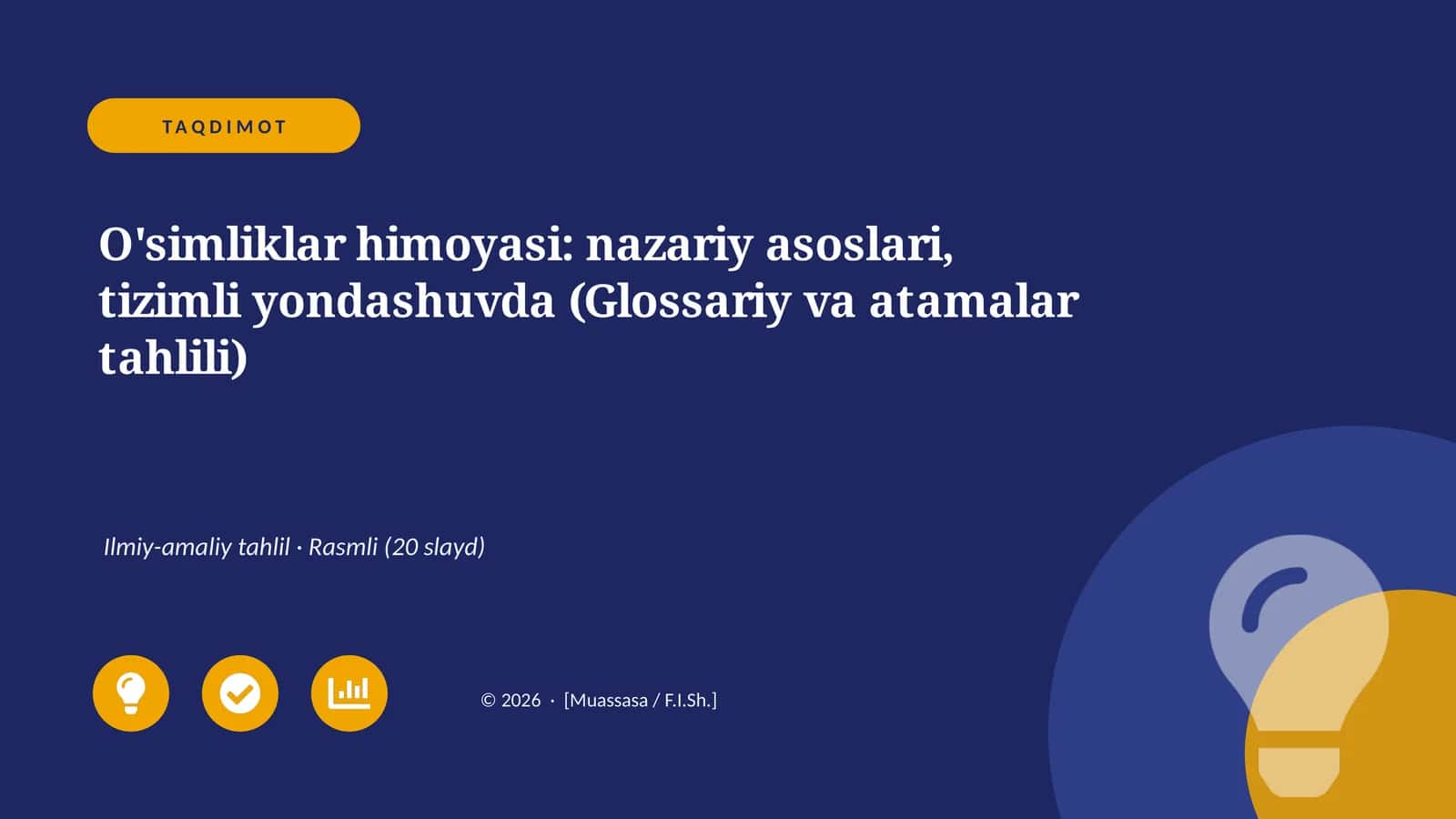 O'simliklar himoyasi: nazariy asoslari, tizimli yondashuvda (Glossariy va atamalar tahlili)