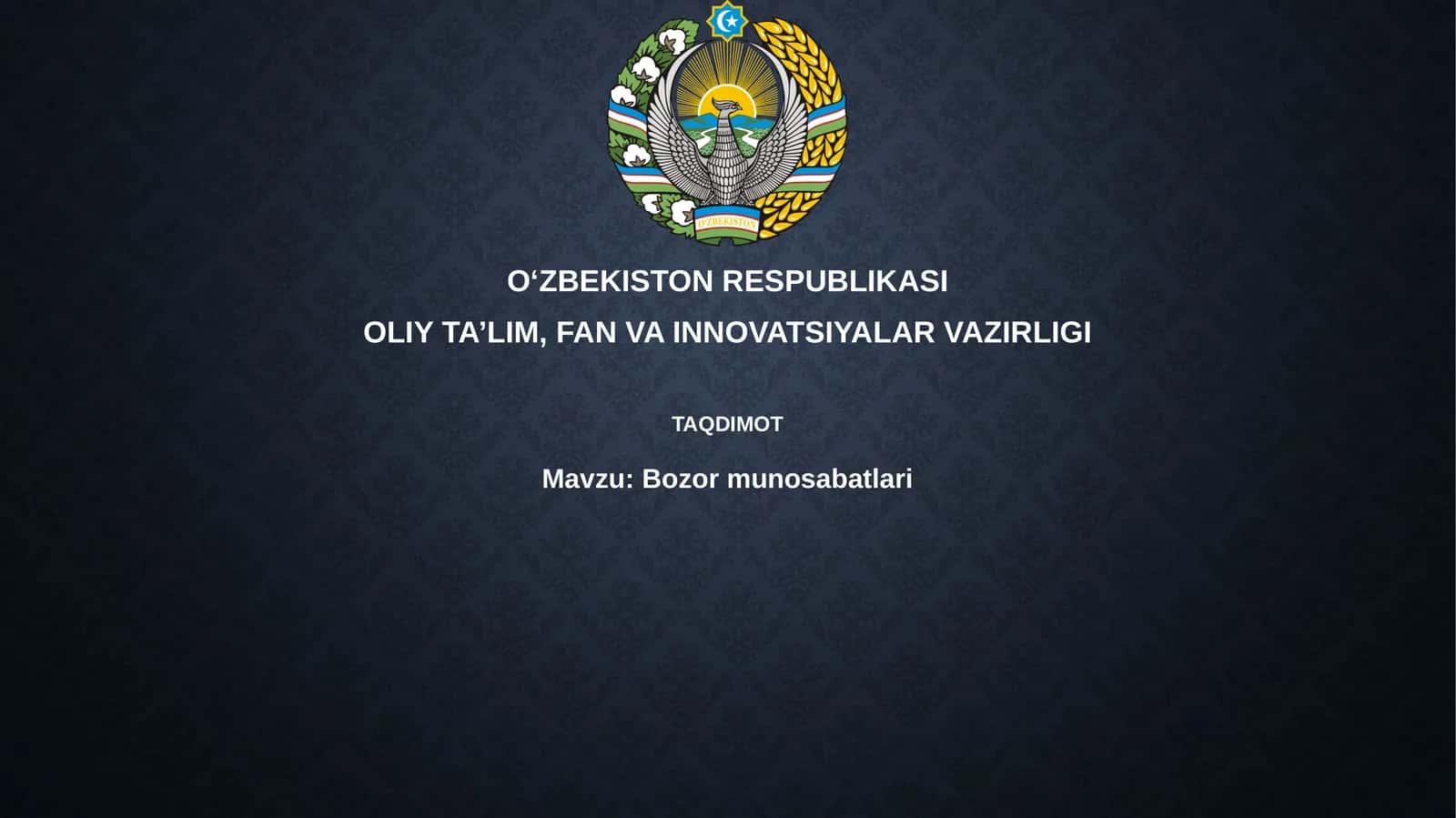 Bozor munosabatlari