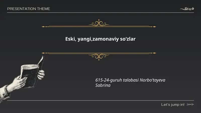 Eski, yangi, zamonaviy soʻzlar