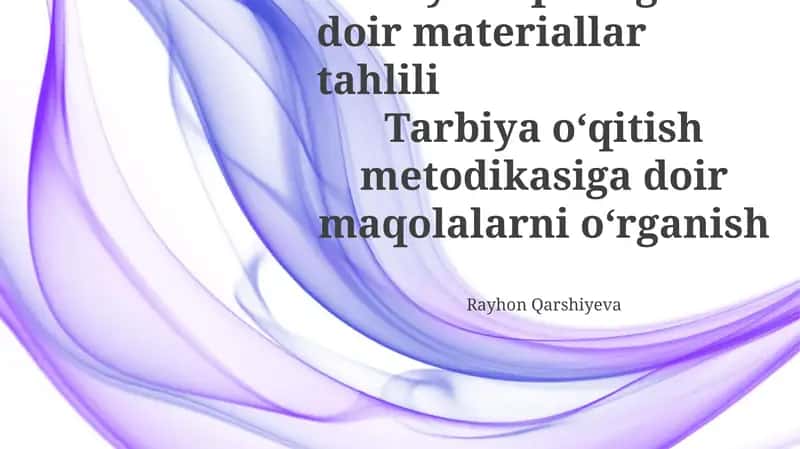 Tarbiya Ta'limi Ta'rifi