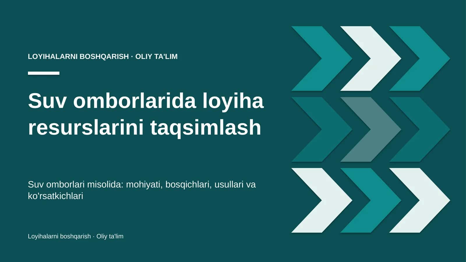 suv omborlarida loyiha resurslarini taqsimlash 8816