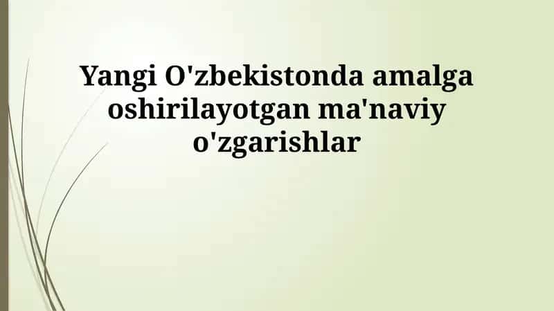 Ma'naviy O'zbekiston