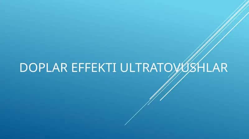 Doplareffektiultratovushlar