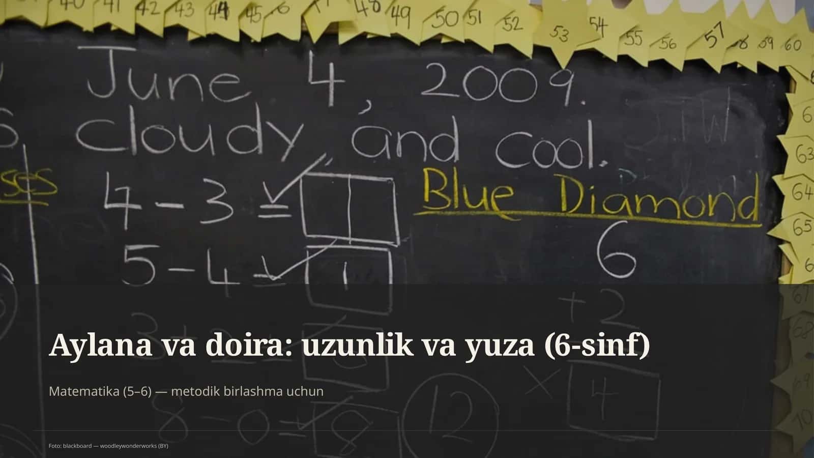 Aylana va doira: uzunlik va yuza (6-sinf)