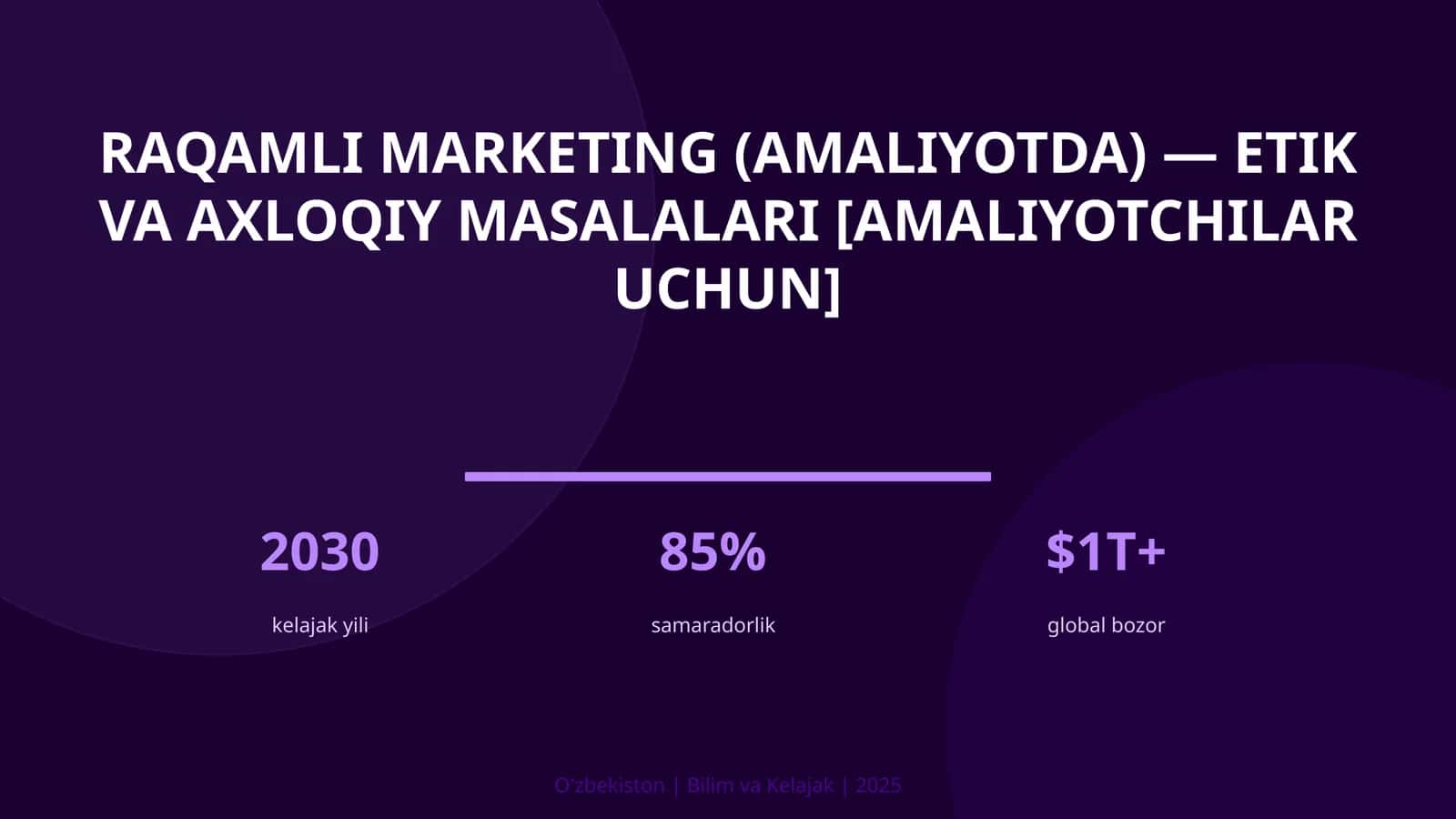 Raqamli marketing (amaliyotda) — etik va axloqiy masalalari [amaliyotchilar uchun]