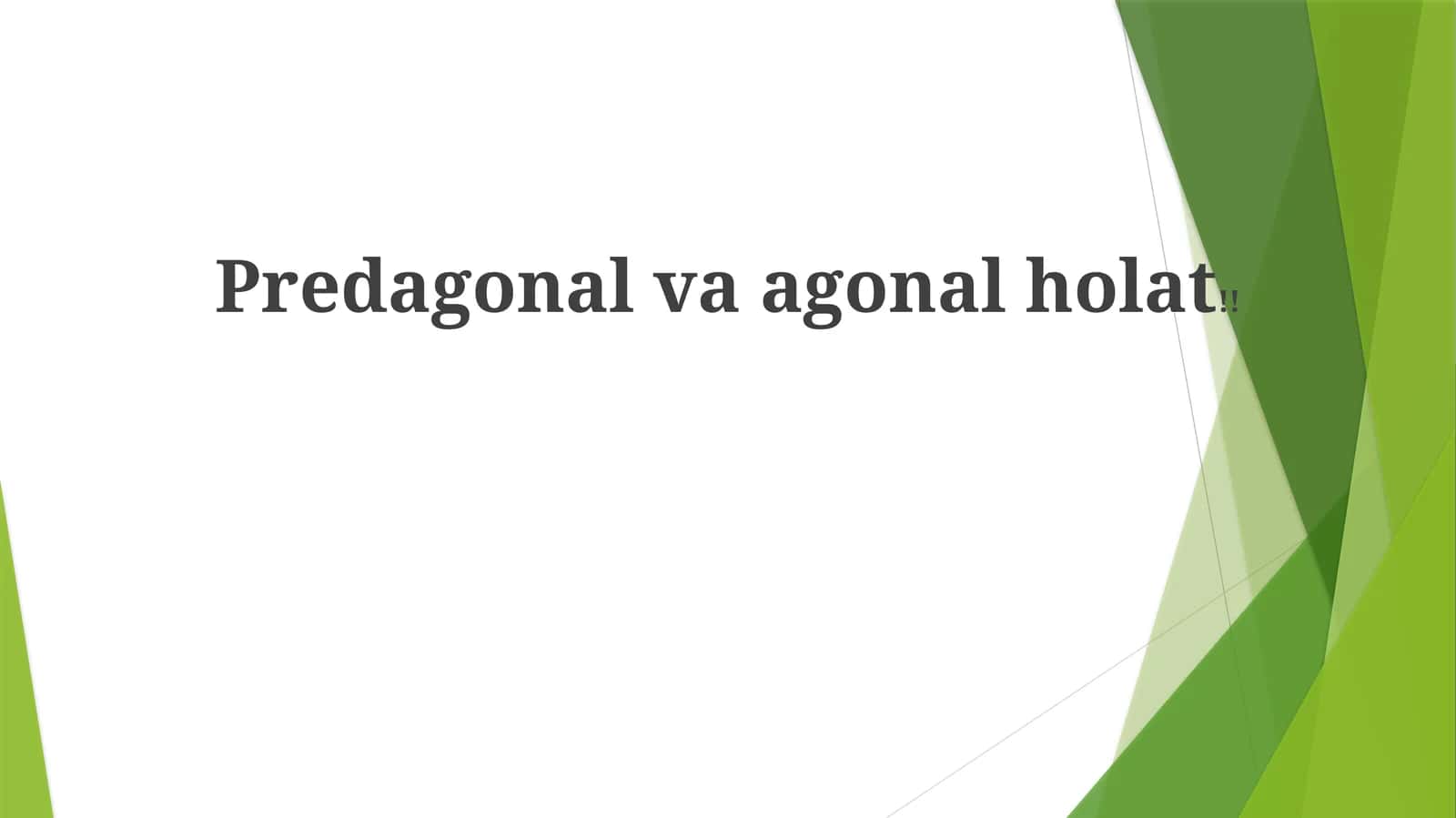 Agoniya holatidagi fiziologik o'zgarishlar