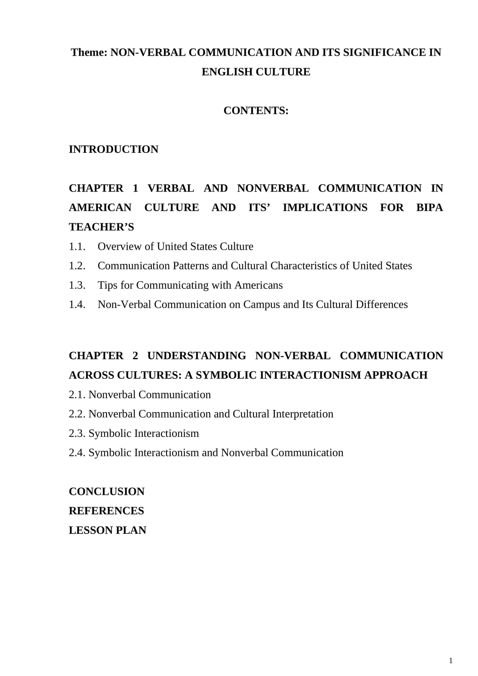 NON-VERBAL COMMUNICATION AND ITS SIGNIFICANCE IN ENGLISH CULTURE