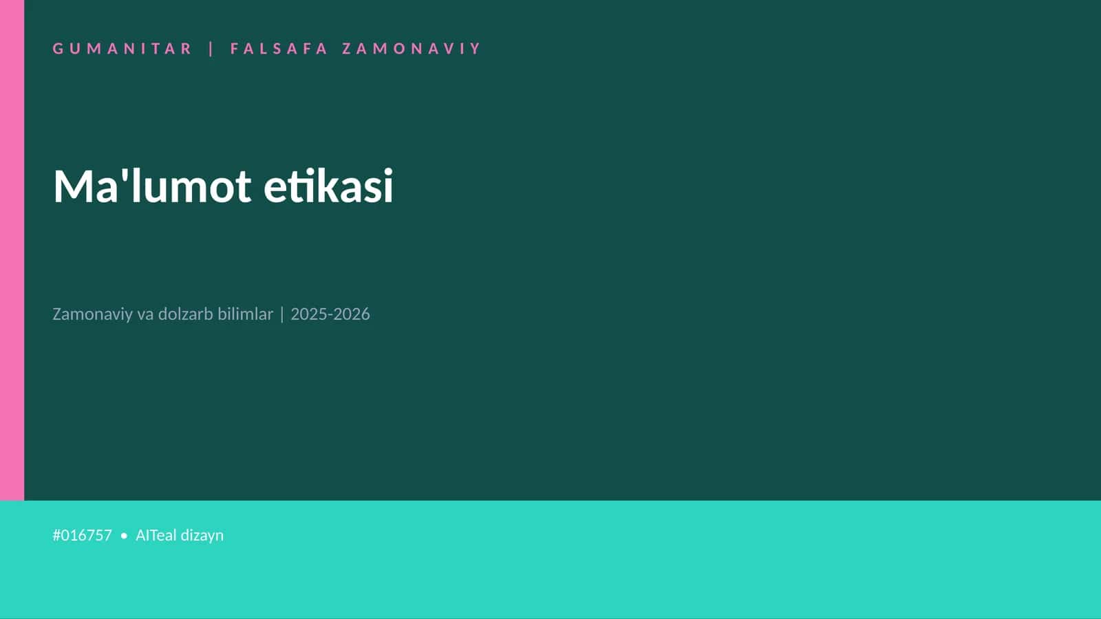Ma'lumot etikasi