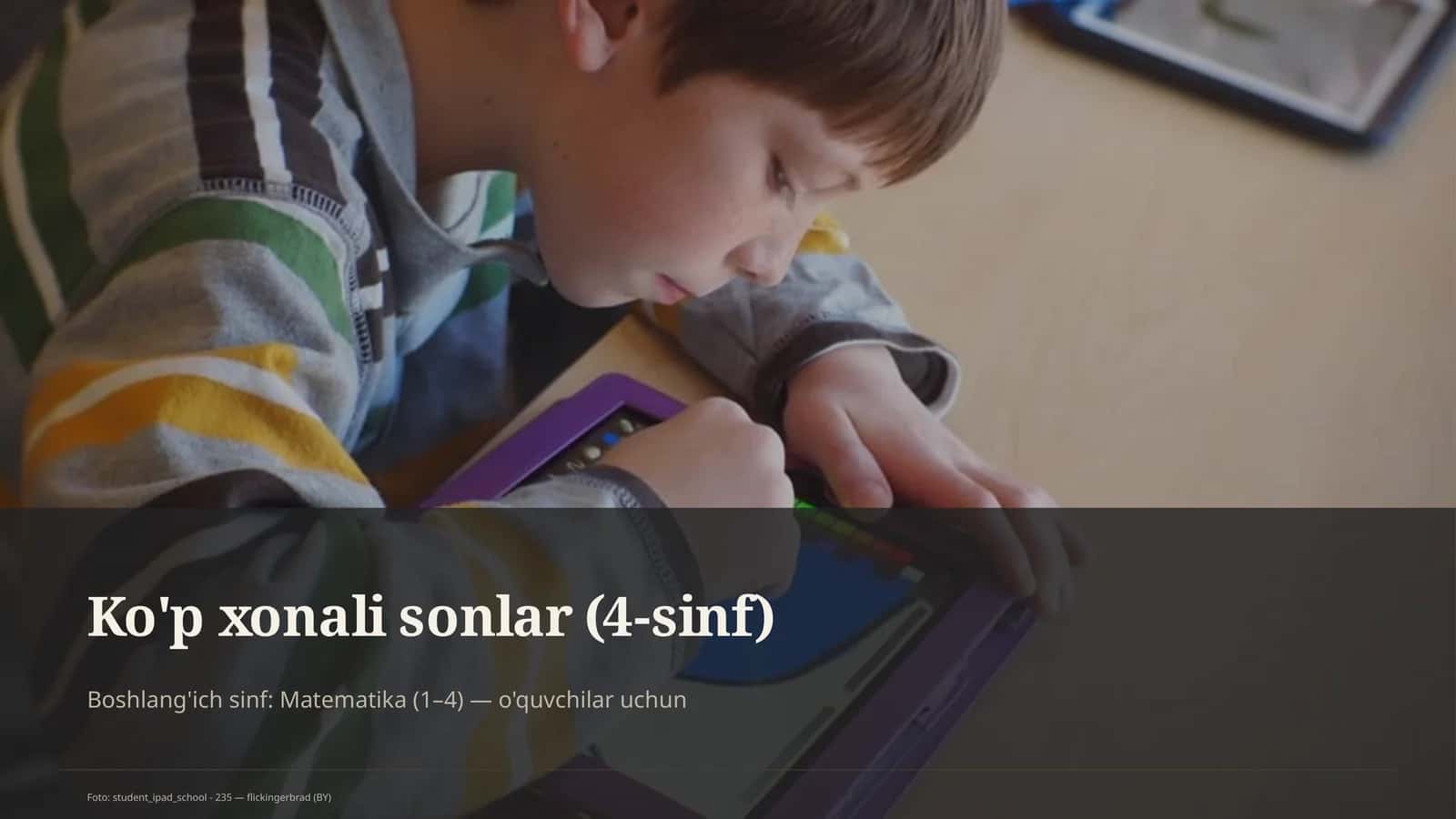 Ko'p xonali sonlar (4-sinf)