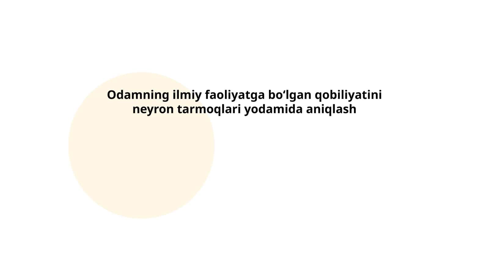 Neyron tarmoqlari va tabiatning o‘rganilishi