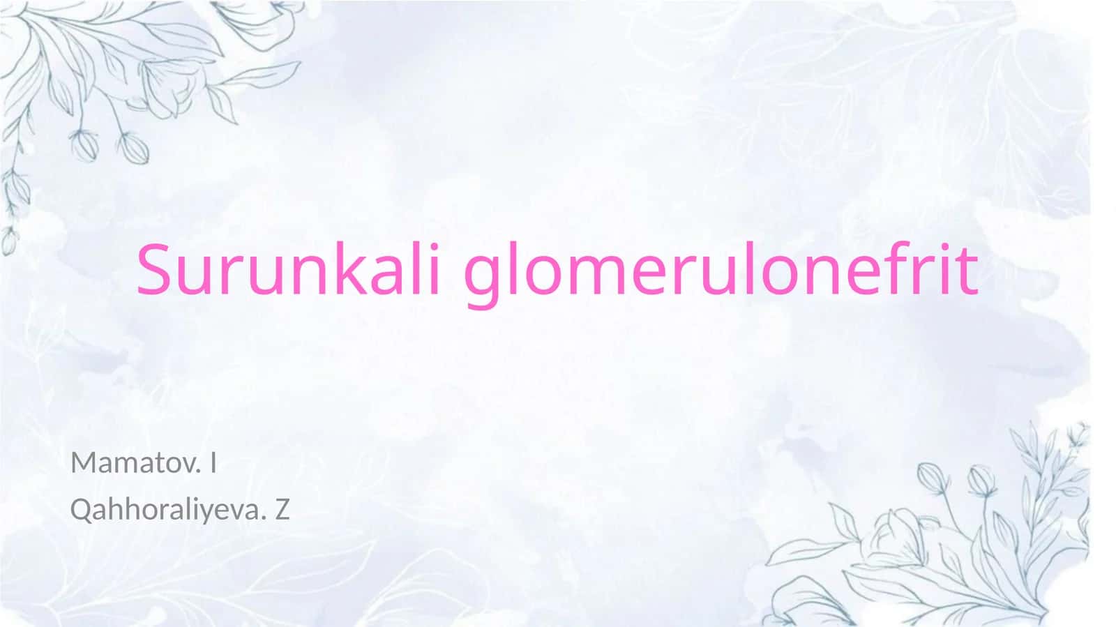 Surunkali glomerulonefrit