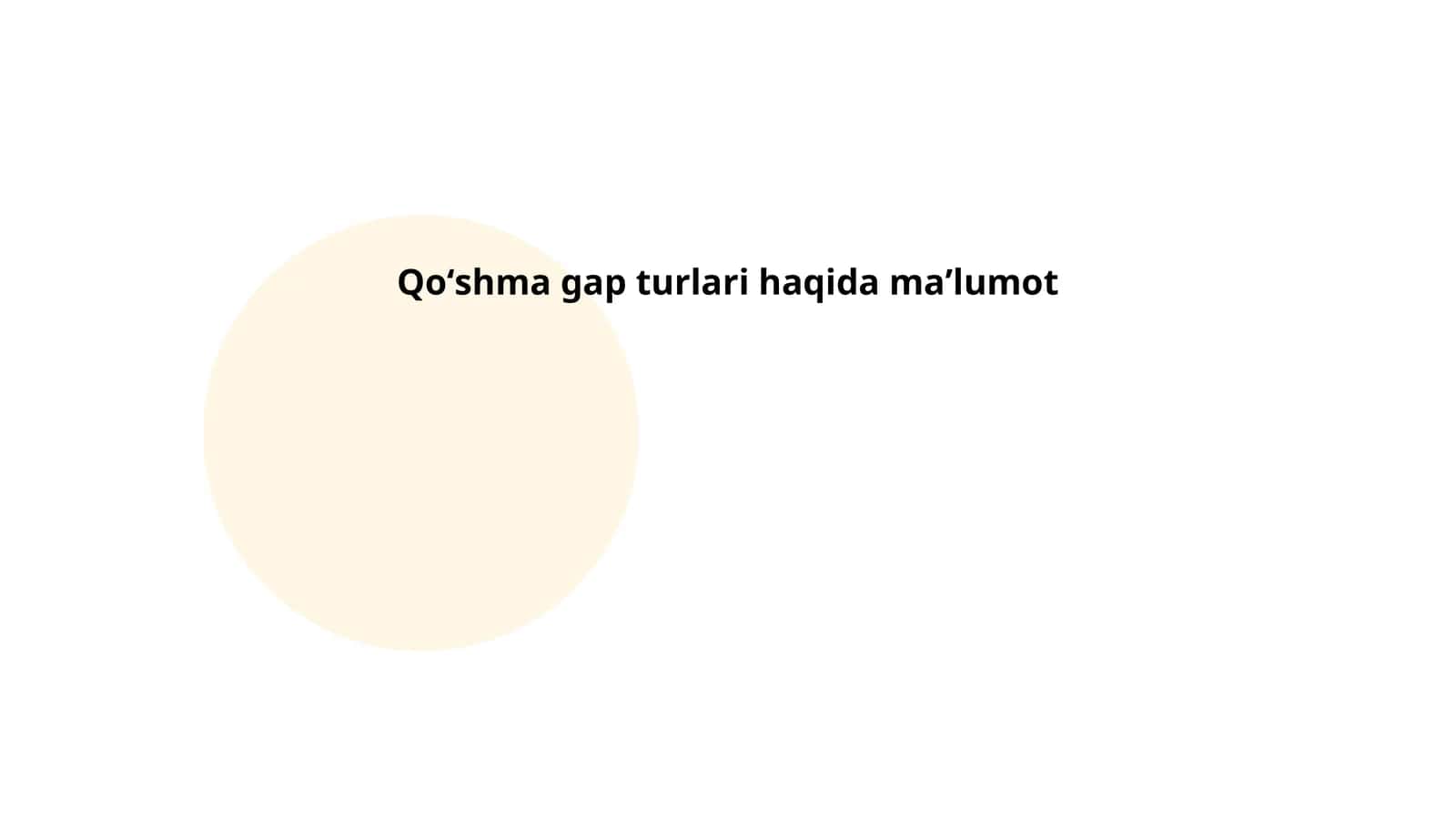 Qoʻshma gap turlari haqida maʼlumot