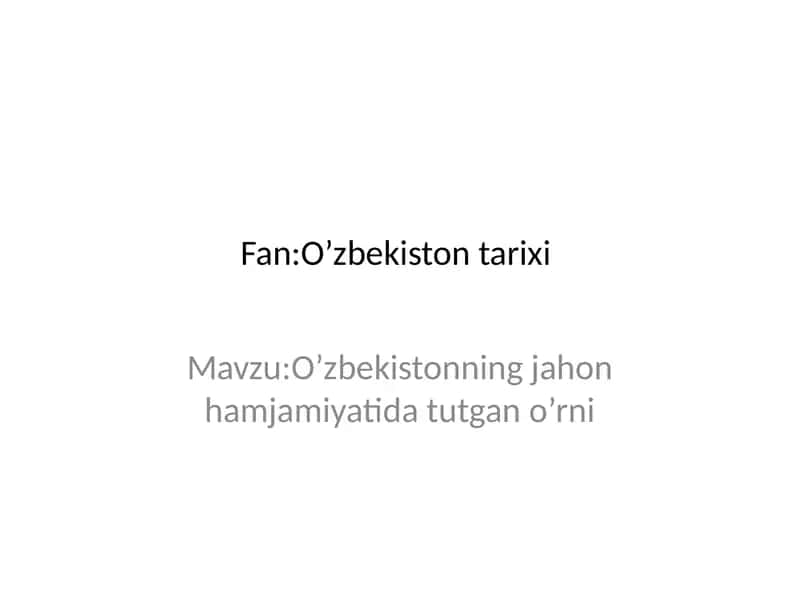 O’zbekistontarixi