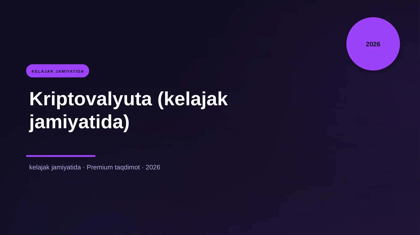 Kriptovalyuta (kelajak jamiyatida)