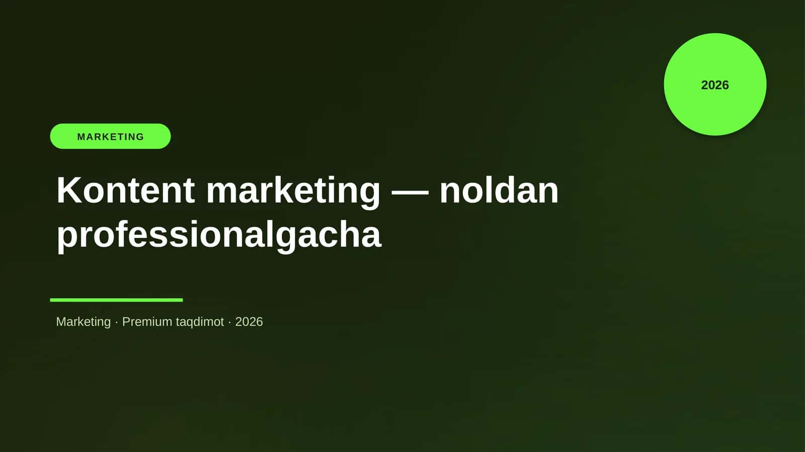 Kontent marketing — noldan professionalgacha