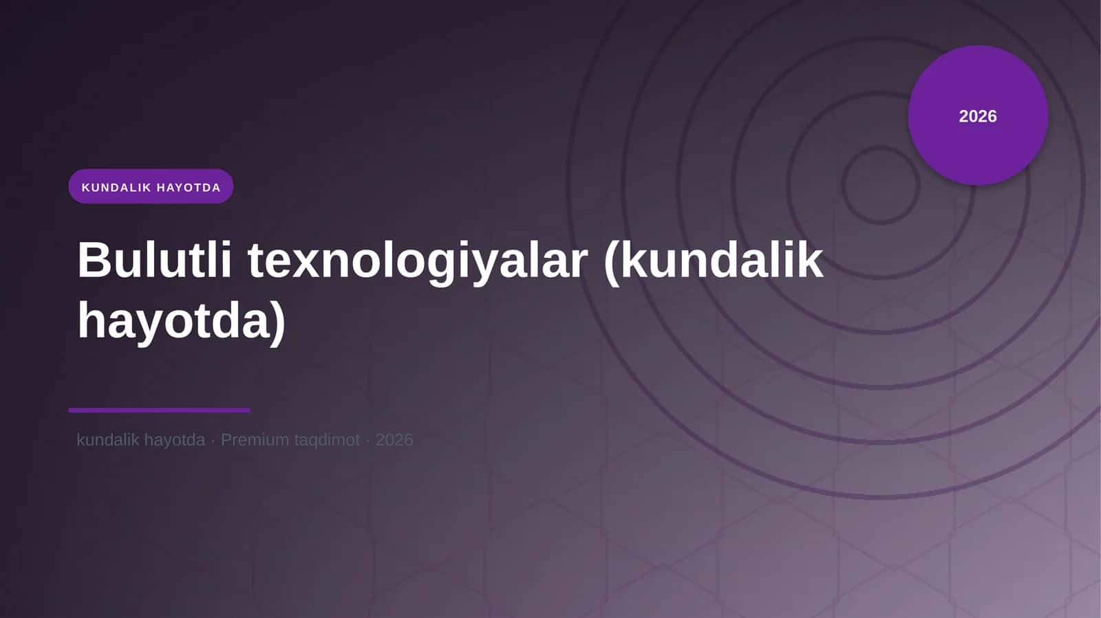 Bulutli texnologiyalar (kundalik hayotda)